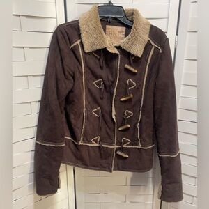 BKE Faux Fur Button-Up Jacket